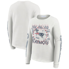 New England Patriots WEAR by Erin Andrews Women's Graphic Waffle Long-Sleeve T-Shirt | NFL US
