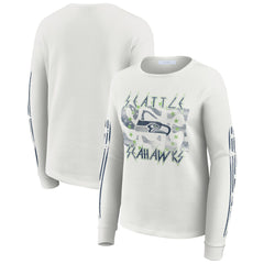 Seattle Seahawks WEAR by Erin Andrews Women's Graphic Waffle Long-Sleeve T-Shirt | NFL New