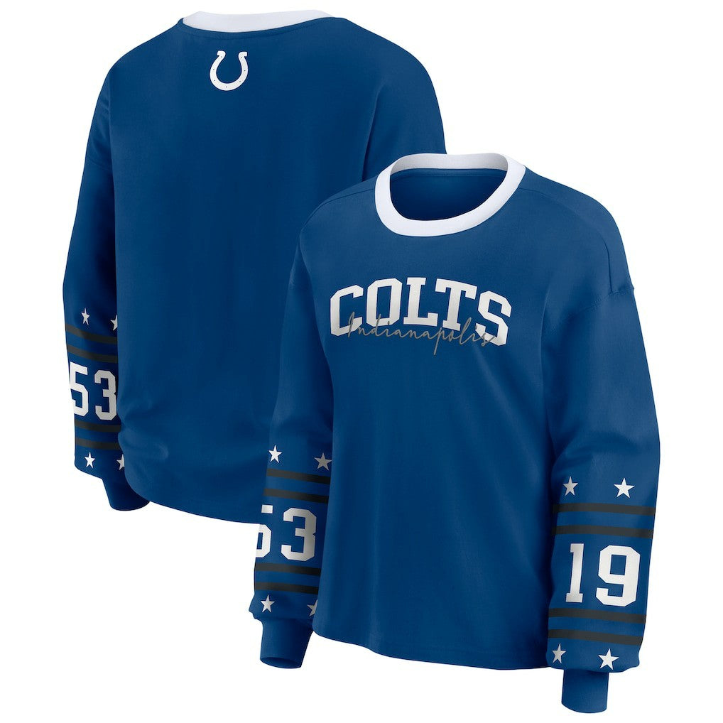 Indianapolis Colts WEAR by Erin Andrews Women's Sport Long-Sleeve T-Shirt | NFL Sale