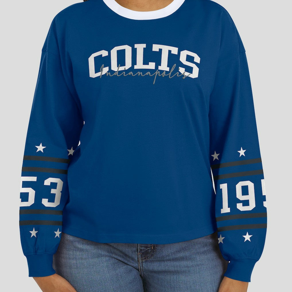 Indianapolis Colts WEAR by Erin Andrews Women's Sport Long-Sleeve T-Shirt | NFL Sale