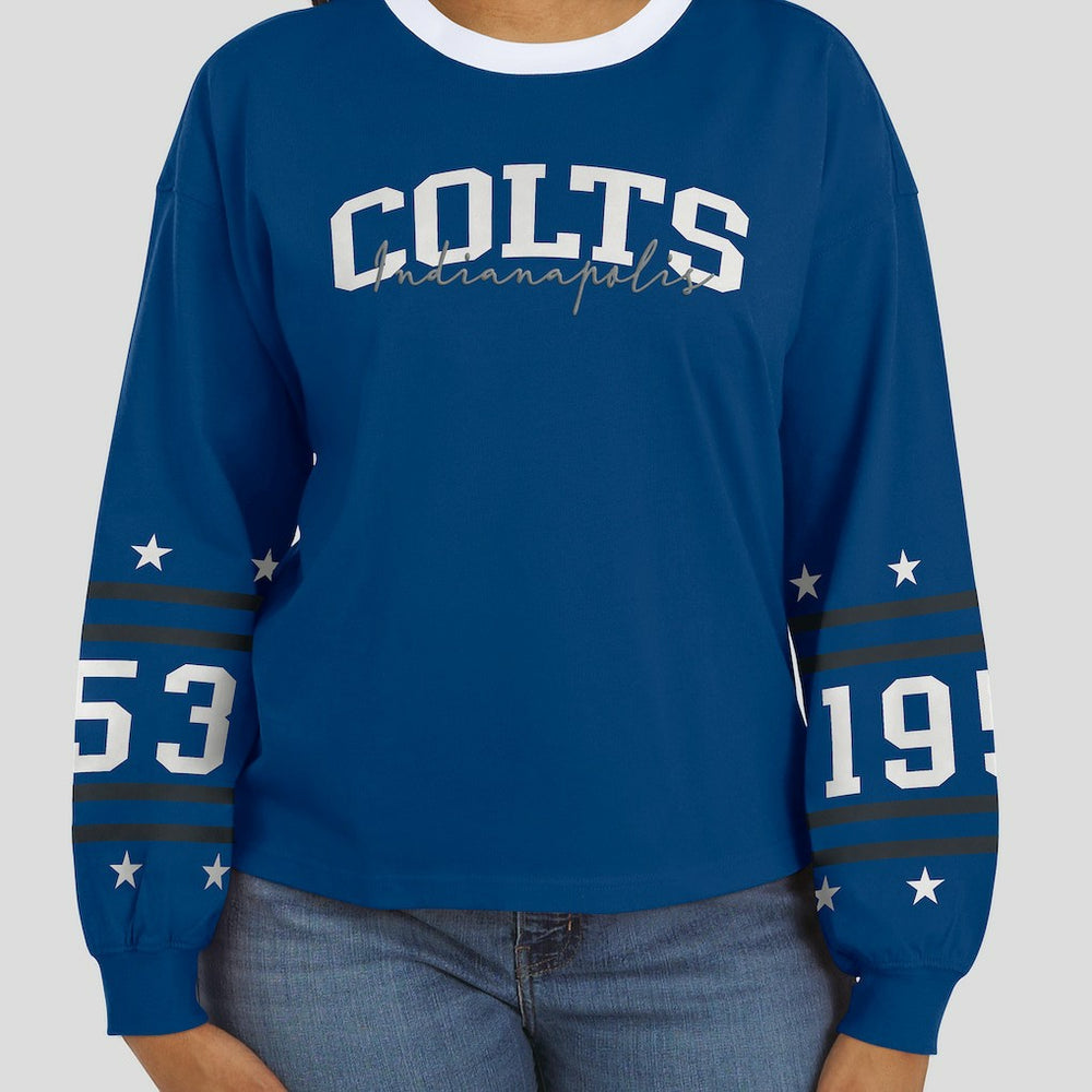 Indianapolis Colts WEAR by Erin Andrews Women's Sport Long-Sleeve T-Shirt | NFL Sale