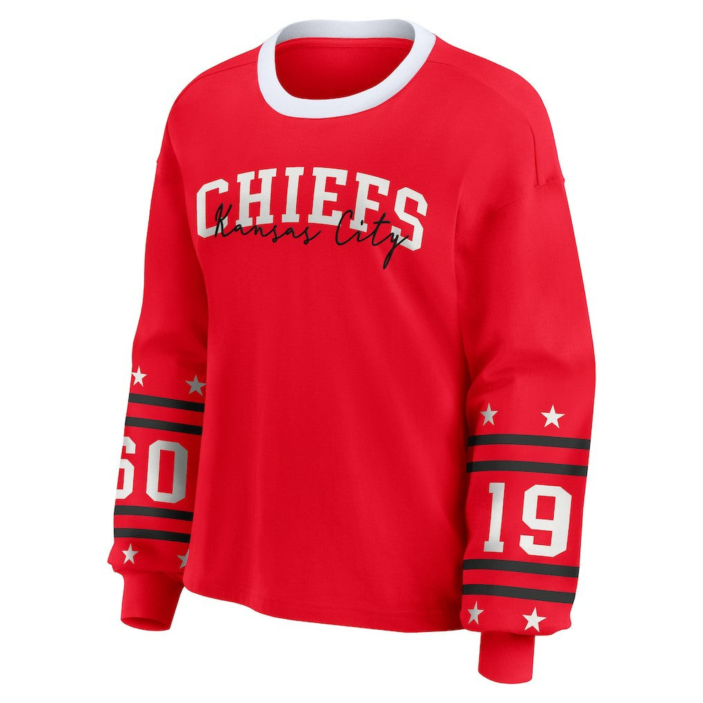 Kansas City Chiefs WEAR by Erin Andrews Women's Sport Long-Sleeve T-Shirt | NFL Discount