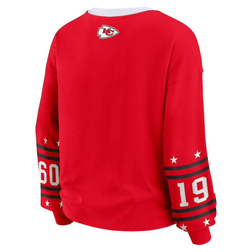 Kansas City Chiefs WEAR by Erin Andrews Women's Sport Long-Sleeve T-Shirt | NFL Discount