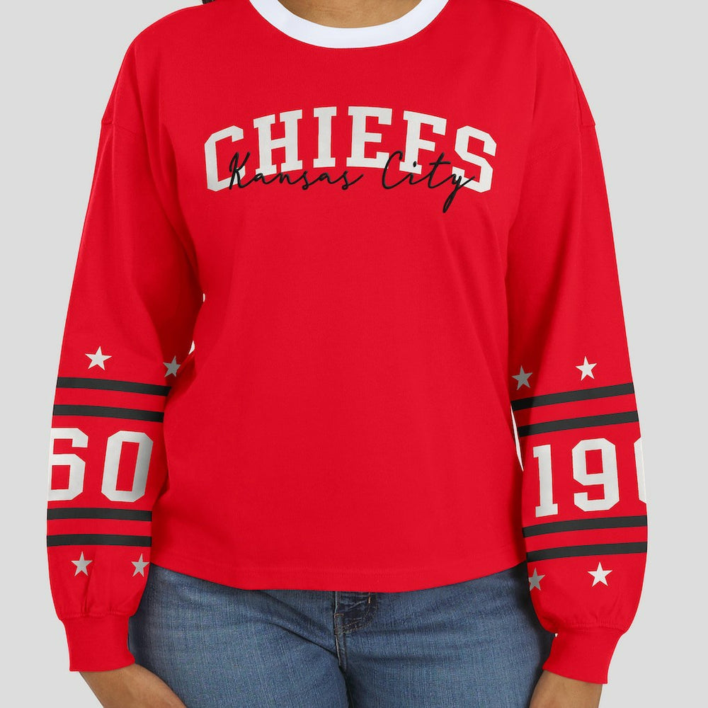 Kansas City Chiefs WEAR by Erin Andrews Women's Sport Long-Sleeve T-Shirt | NFL Discount