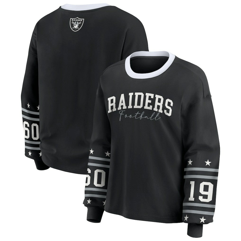 Las Vegas Raiders WEAR by Erin Andrews Women's Sport Long-Sleeve T-Shirt | NFL Hot