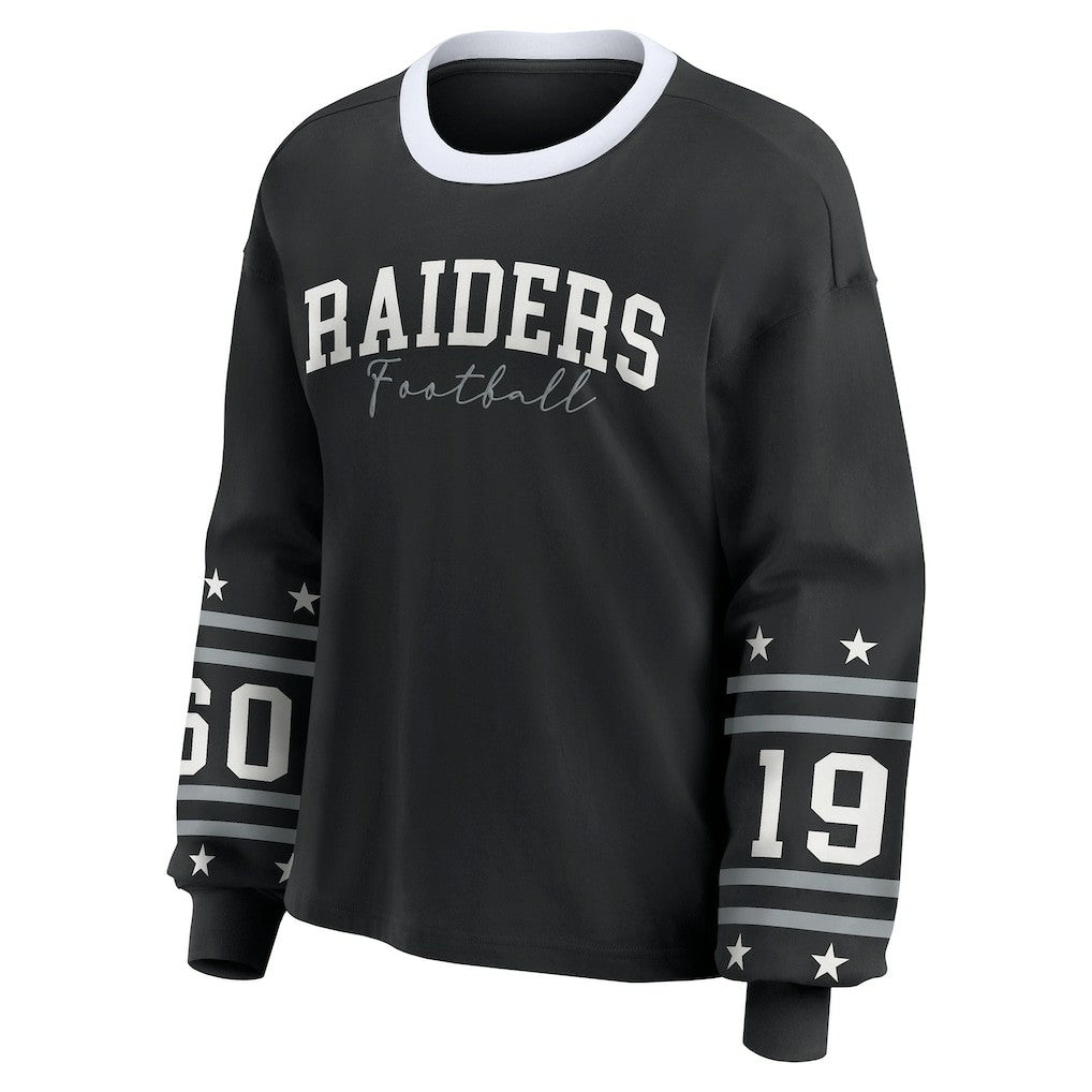 Las Vegas Raiders WEAR by Erin Andrews Women's Sport Long-Sleeve T-Shirt | NFL Hot