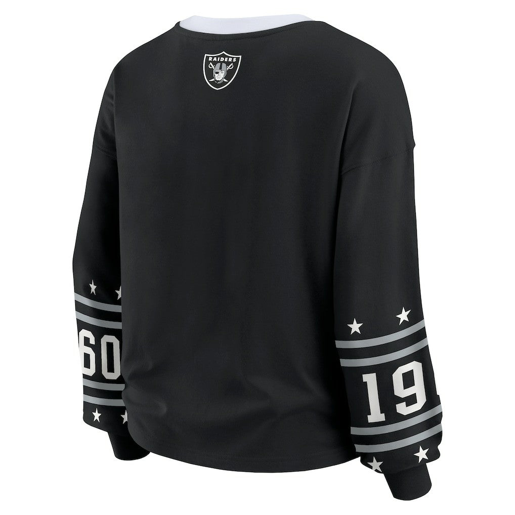 Las Vegas Raiders WEAR by Erin Andrews Women's Sport Long-Sleeve T-Shirt | NFL Hot