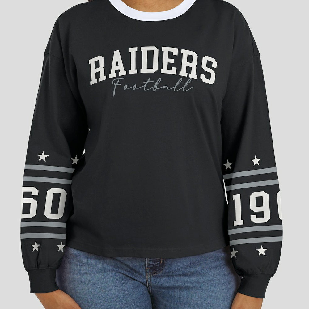 Las Vegas Raiders WEAR by Erin Andrews Women's Sport Long-Sleeve T-Shirt | NFL Hot