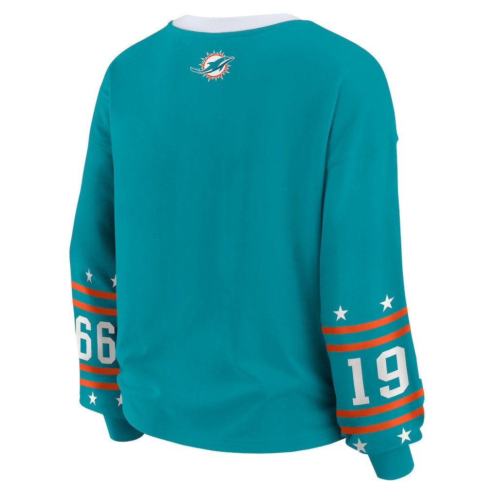 Miami Dolphins WEAR by Erin Andrews Women's Sport Long-Sleeve T-Shirt | NFL US