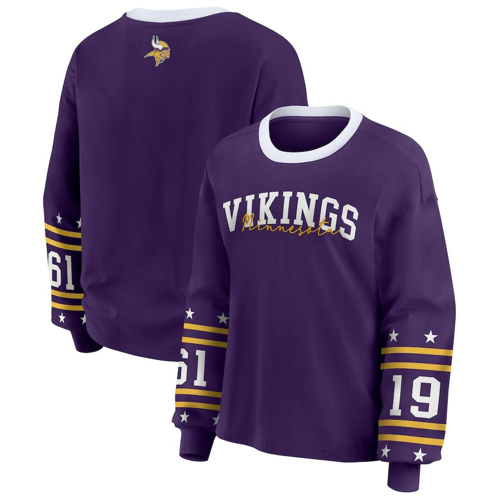 Minnesota Vikings WEAR by Erin Andrews Women's Sport Long-Sleeve T-Shirt | NFL Discount