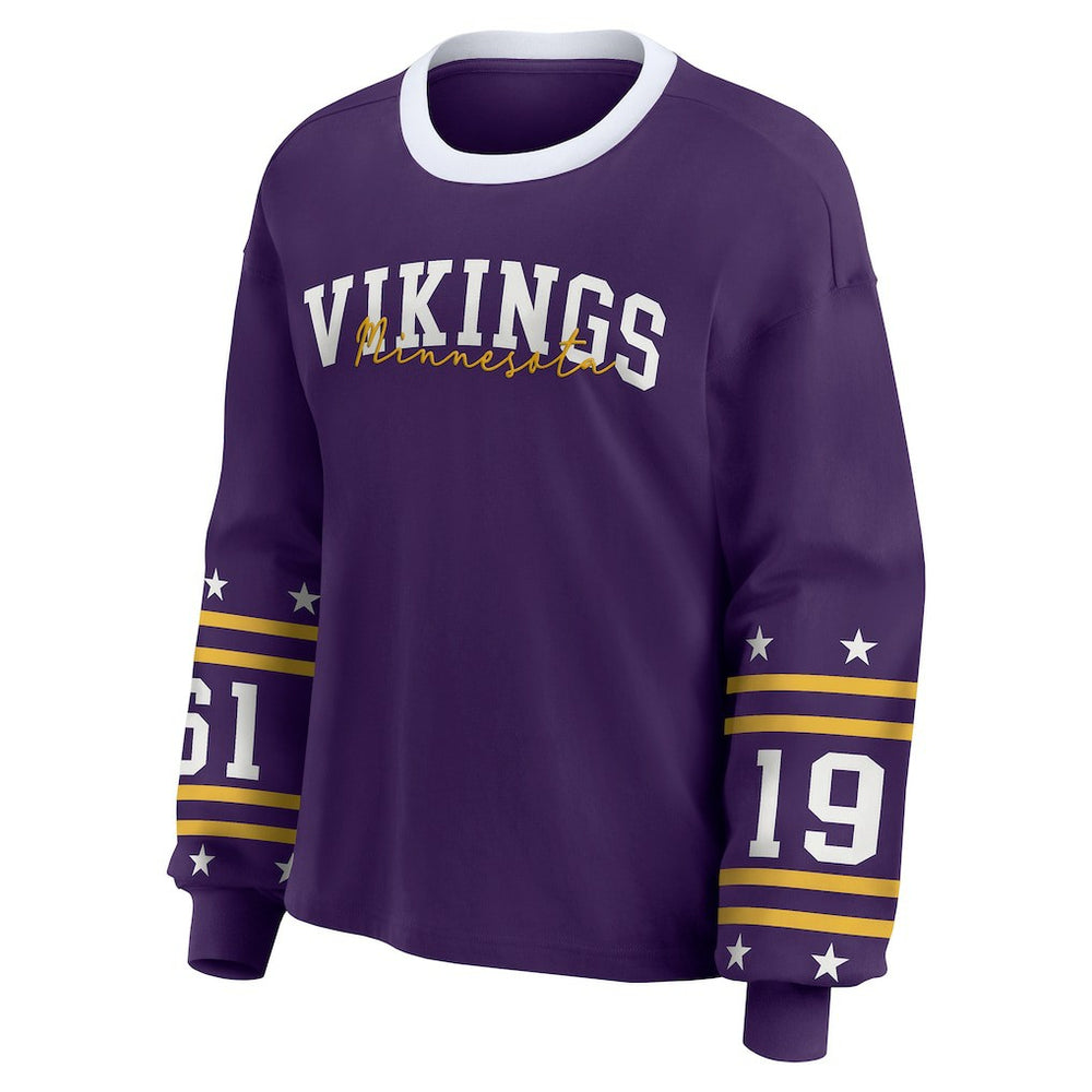 Minnesota Vikings WEAR by Erin Andrews Women's Sport Long-Sleeve T-Shirt | NFL Discount