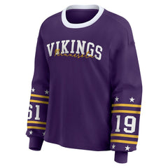 Minnesota Vikings WEAR by Erin Andrews Women's Sport Long-Sleeve T-Shirt | NFL Discount