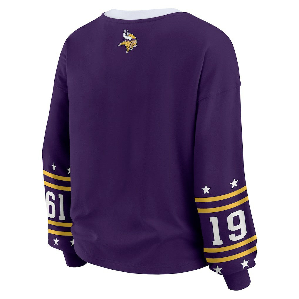 Minnesota Vikings WEAR by Erin Andrews Women's Sport Long-Sleeve T-Shirt | NFL Discount