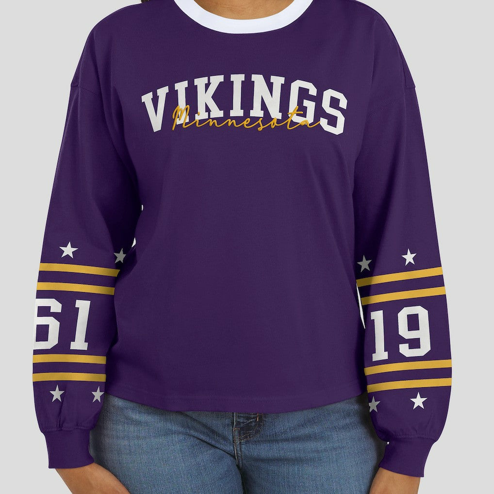 Minnesota Vikings WEAR by Erin Andrews Women's Sport Long-Sleeve T-Shirt | NFL Discount