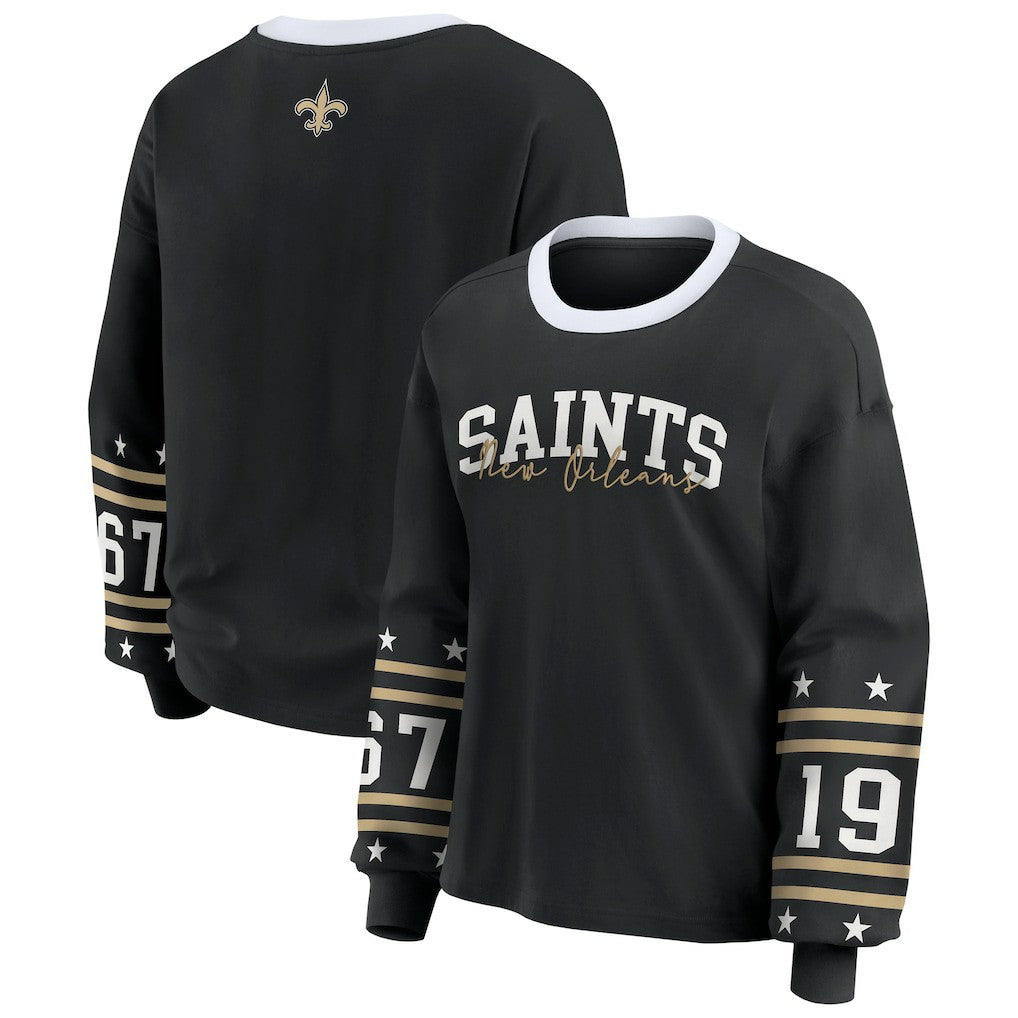 New Orleans Saints WEAR by Erin Andrews Women's Sport Long-Sleeve T-Shirt | NFL Near me