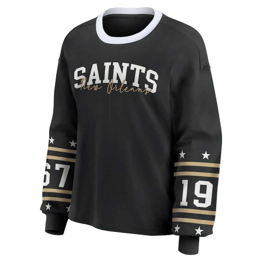 New Orleans Saints WEAR by Erin Andrews Women's Sport Long-Sleeve T-Shirt | NFL Near me