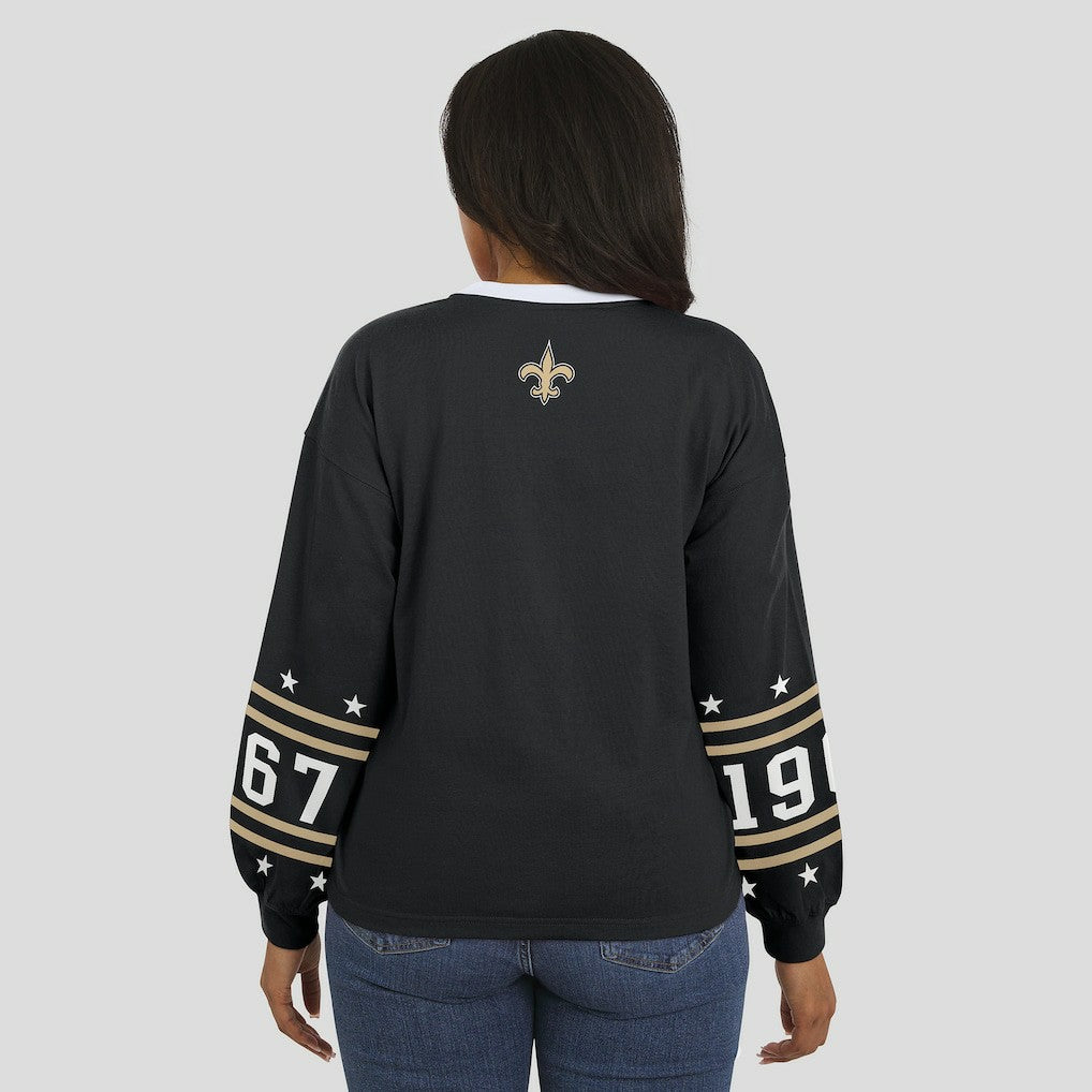 New Orleans Saints WEAR by Erin Andrews Women's Sport Long-Sleeve T-Shirt | NFL Near me