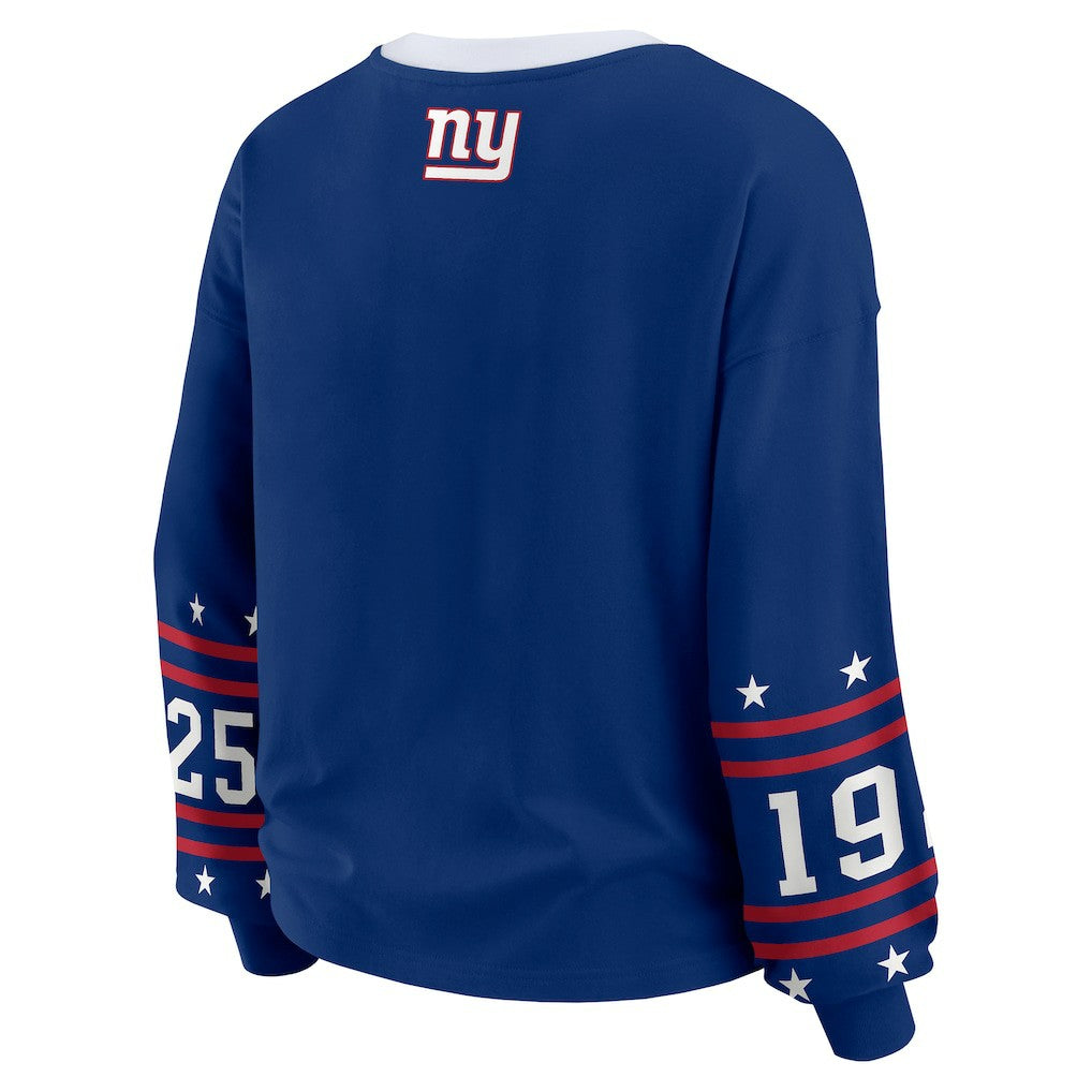 New York Giants WEAR by Erin Andrews Women's Sport Long-Sleeve T-Shirt | NFL Sale