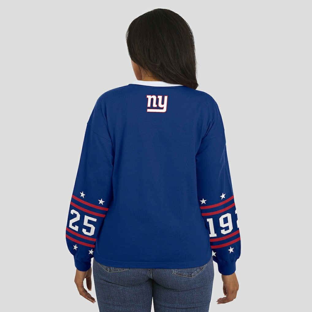 New York Giants WEAR by Erin Andrews Women's Sport Long-Sleeve T-Shirt | NFL Sale