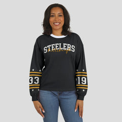 Pittsburgh Steelers WEAR by Erin Andrews Women's Sport Long-Sleeve T-Shirt | NFL Hot