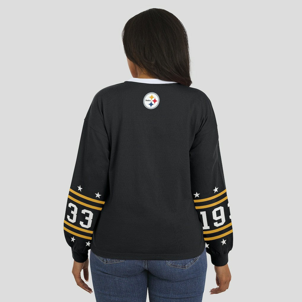 Pittsburgh Steelers WEAR by Erin Andrews Women's Sport Long-Sleeve T-Shirt | NFL Hot