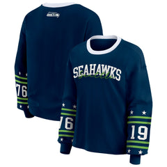 Seattle Seahawks WEAR by Erin Andrews Women's Sport Long-Sleeve T-Shirt | NFL Discount