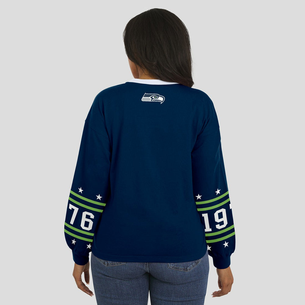 Seattle Seahawks WEAR by Erin Andrews Women's Sport Long-Sleeve T-Shirt | NFL Discount