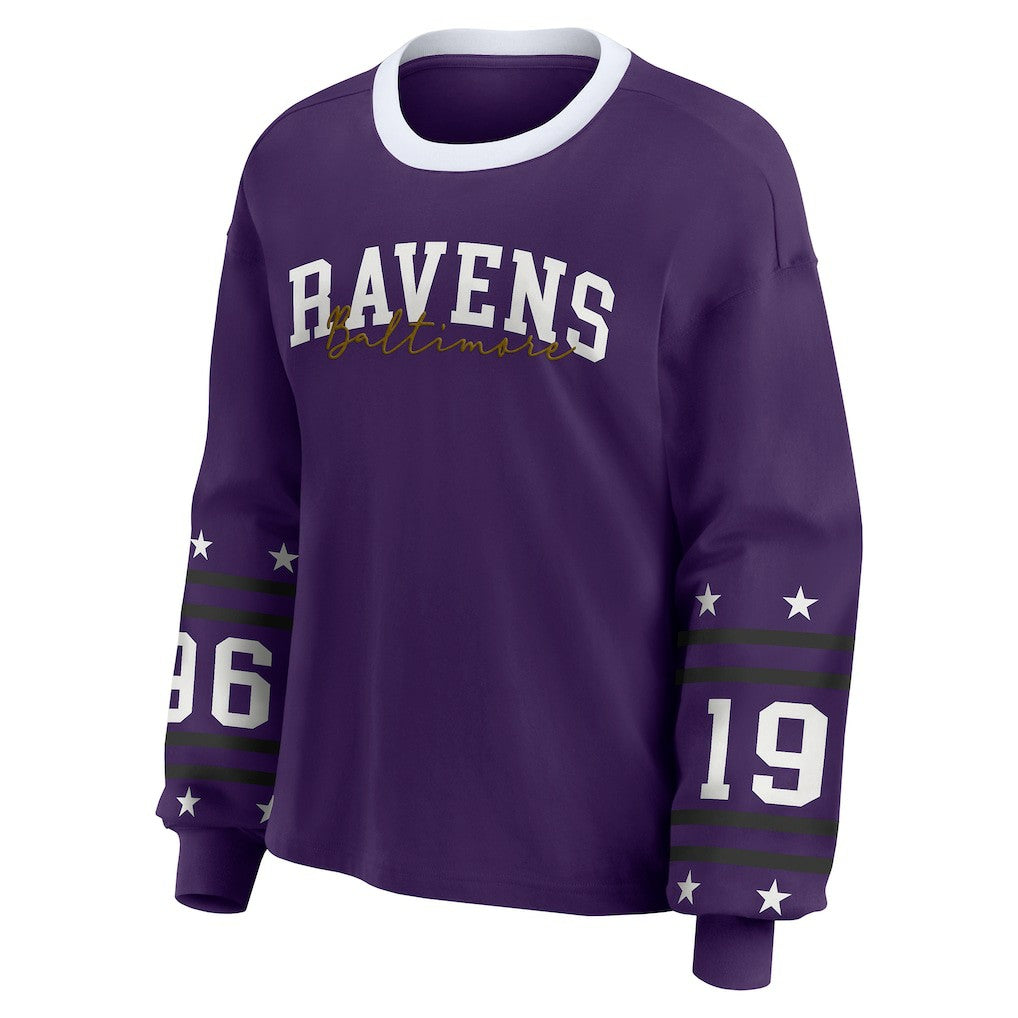 Baltimore Ravens WEAR by Erin Andrews Women's Sport Long-Sleeve T-Shirt | NFL US