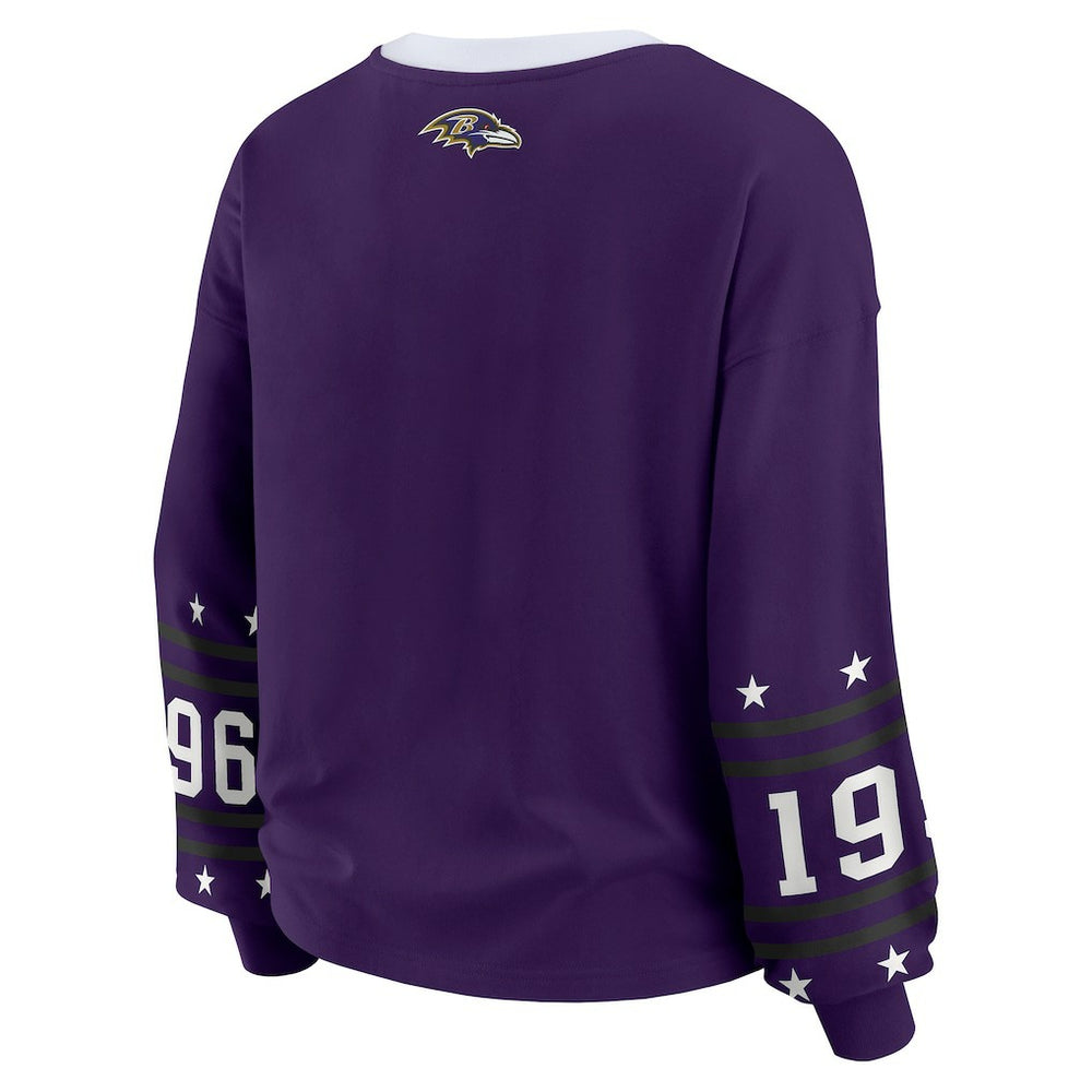 Baltimore Ravens WEAR by Erin Andrews Women's Sport Long-Sleeve T-Shirt | NFL US