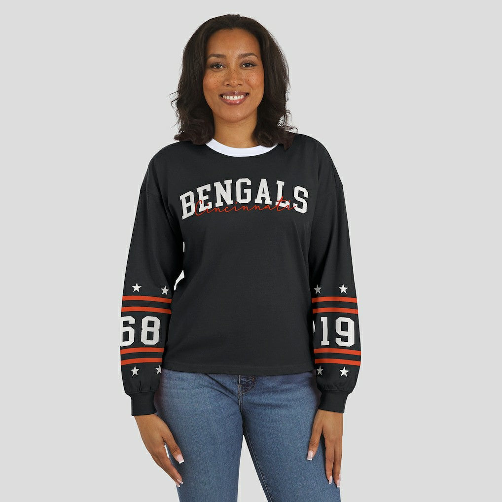 Cincinnati Bengals WEAR by Erin Andrews Women's Sport Long-Sleeve T-Shirt | NFL US