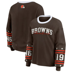 Cleveland Browns WEAR by Erin Andrews Women's Sport Long-Sleeve T-Shirt | NFL New