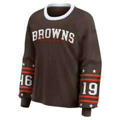 Cleveland Browns WEAR by Erin Andrews Women's Sport Long-Sleeve T-Shirt | NFL New