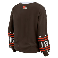 Cleveland Browns WEAR by Erin Andrews Women's Sport Long-Sleeve T-Shirt | NFL New