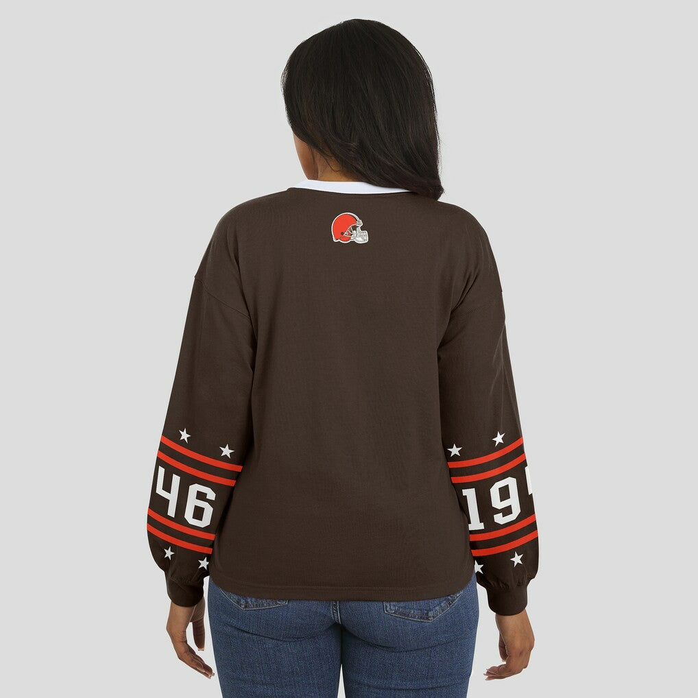 Cleveland Browns WEAR by Erin Andrews Women's Sport Long-Sleeve T-Shirt | NFL New