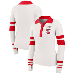 Kansas City Chiefs WEAR by Erin Andrews Women's Ribbed Henley Polo Sweater | NFL Near me