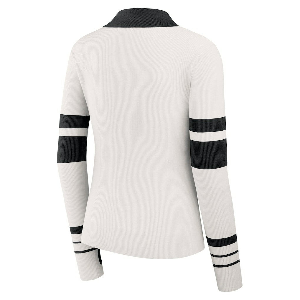 Cincinnati Bengals WEAR by Erin Andrews Women's Ribbed Henley Polo Sweater | NFL Near me