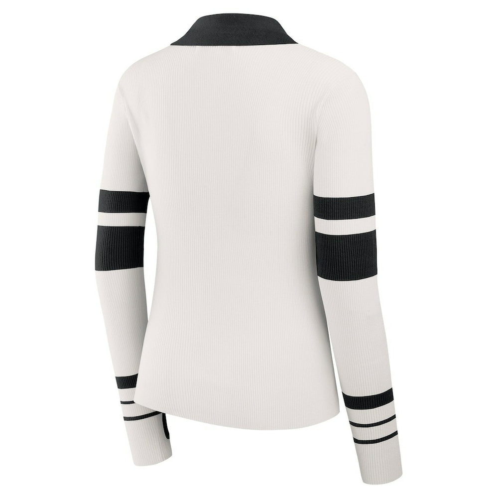 Cincinnati Bengals WEAR by Erin Andrews Women's Ribbed Henley Polo Sweater | NFL Near me