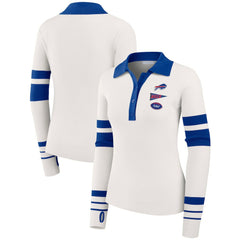 Buffalo Bills WEAR by Erin Andrews Women's Ribbed Henley Polo Sweater | NFL Outlet