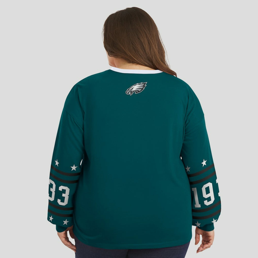 Philadelphia Eagles WEAR by Erin Andrews Women's Plus Size Sport Long-Sleeve T-Shirt | NFL Near me