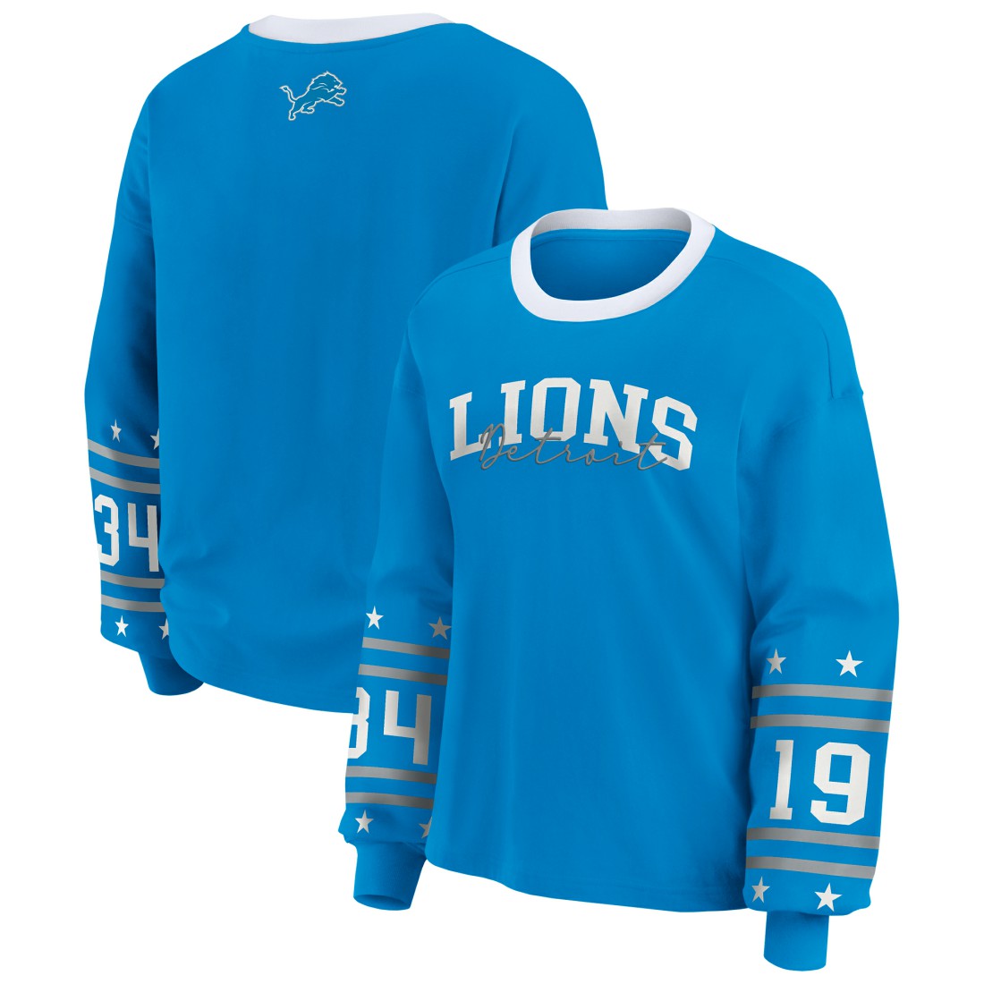 Detroit Lions WEAR by Erin Andrews Women's Plus Size Sport Long-Sleeve T-Shirt | NFL On sale