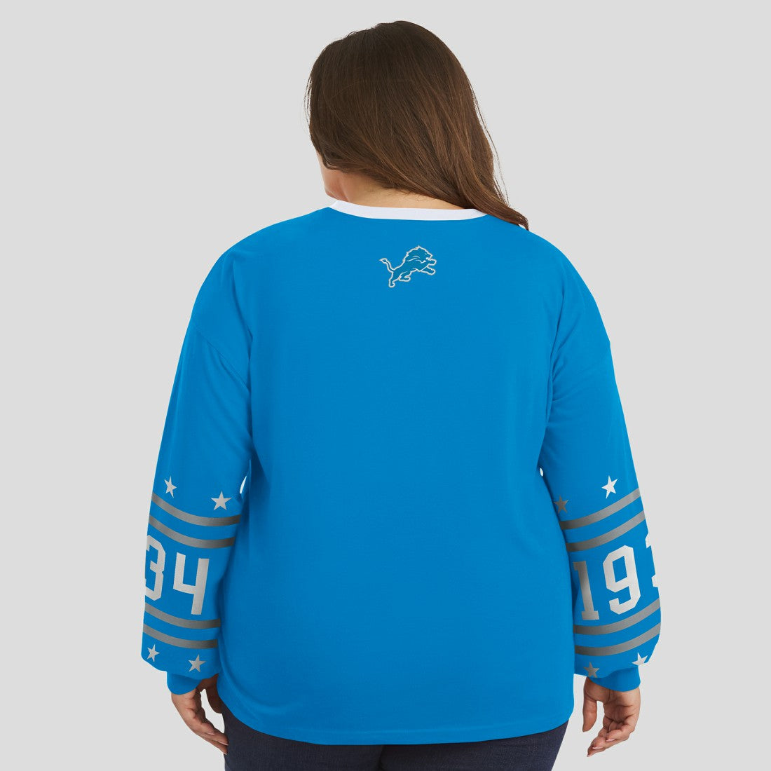 Detroit Lions WEAR by Erin Andrews Women's Plus Size Sport Long-Sleeve T-Shirt | NFL On sale