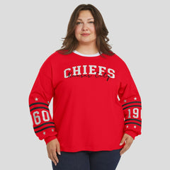 Kansas City Chiefs WEAR by Erin Andrews Women's Plus Size Sport Long-Sleeve T-Shirt | NFL New