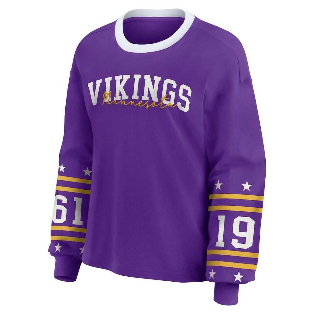 Minnesota Vikings WEAR by Erin Andrews Women's Plus Size Sport Long-Sleeve T-Shirt | NFL Near me