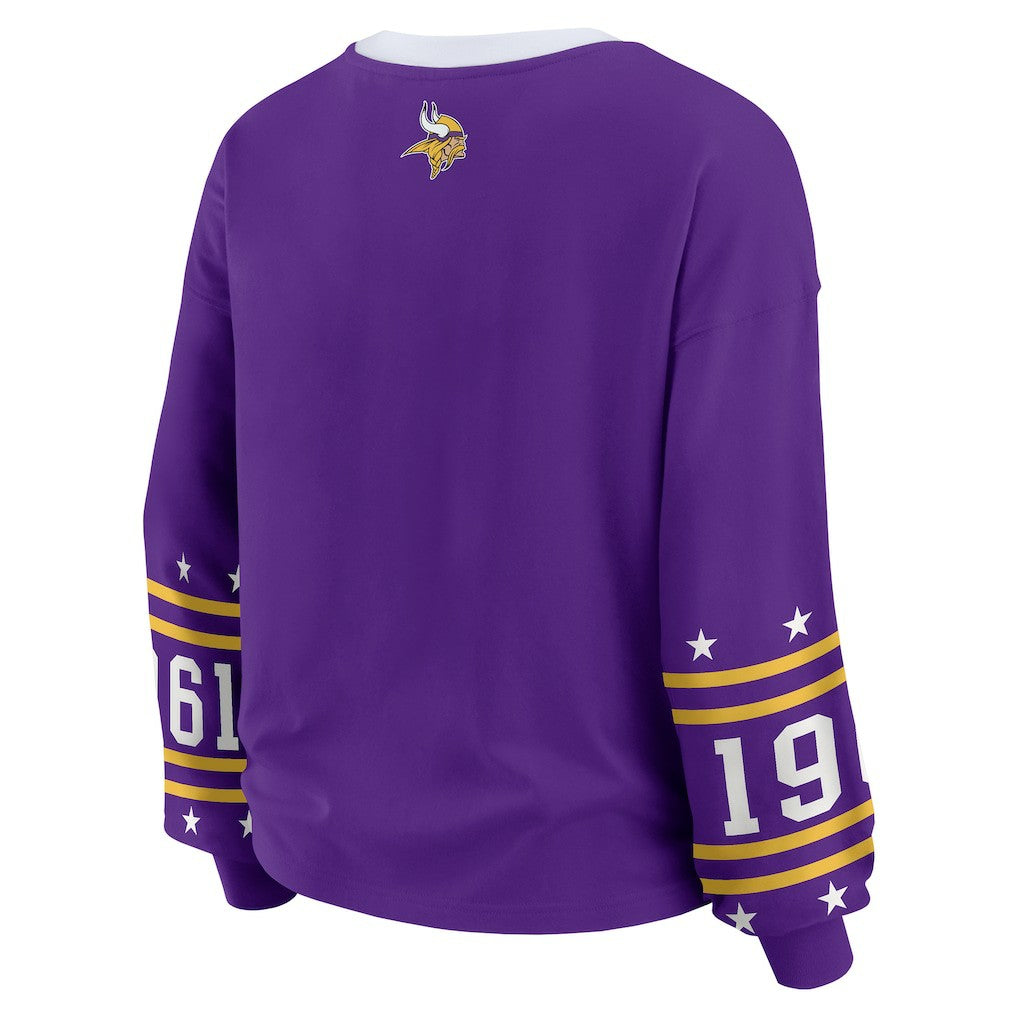 Minnesota Vikings WEAR by Erin Andrews Women's Plus Size Sport Long-Sleeve T-Shirt | NFL Near me
