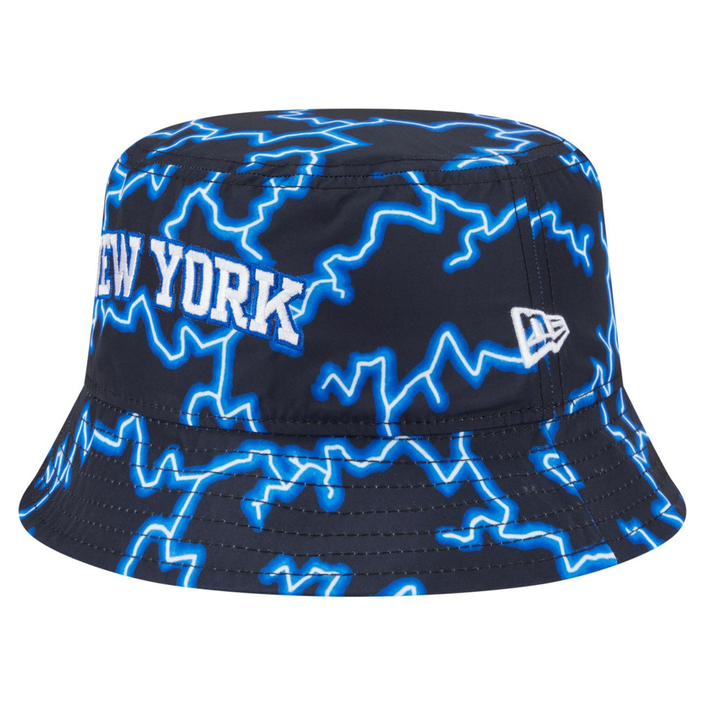 Black/Light Blue New York Knicks Summer Sun and Storm Reversible Bucket Hat | NBA