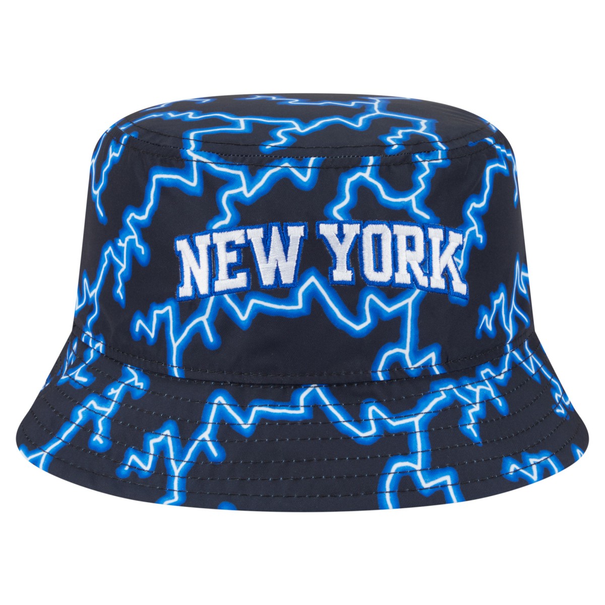 Black/Light Blue New York Knicks Summer Sun and Storm Reversible Bucket Hat | NBA