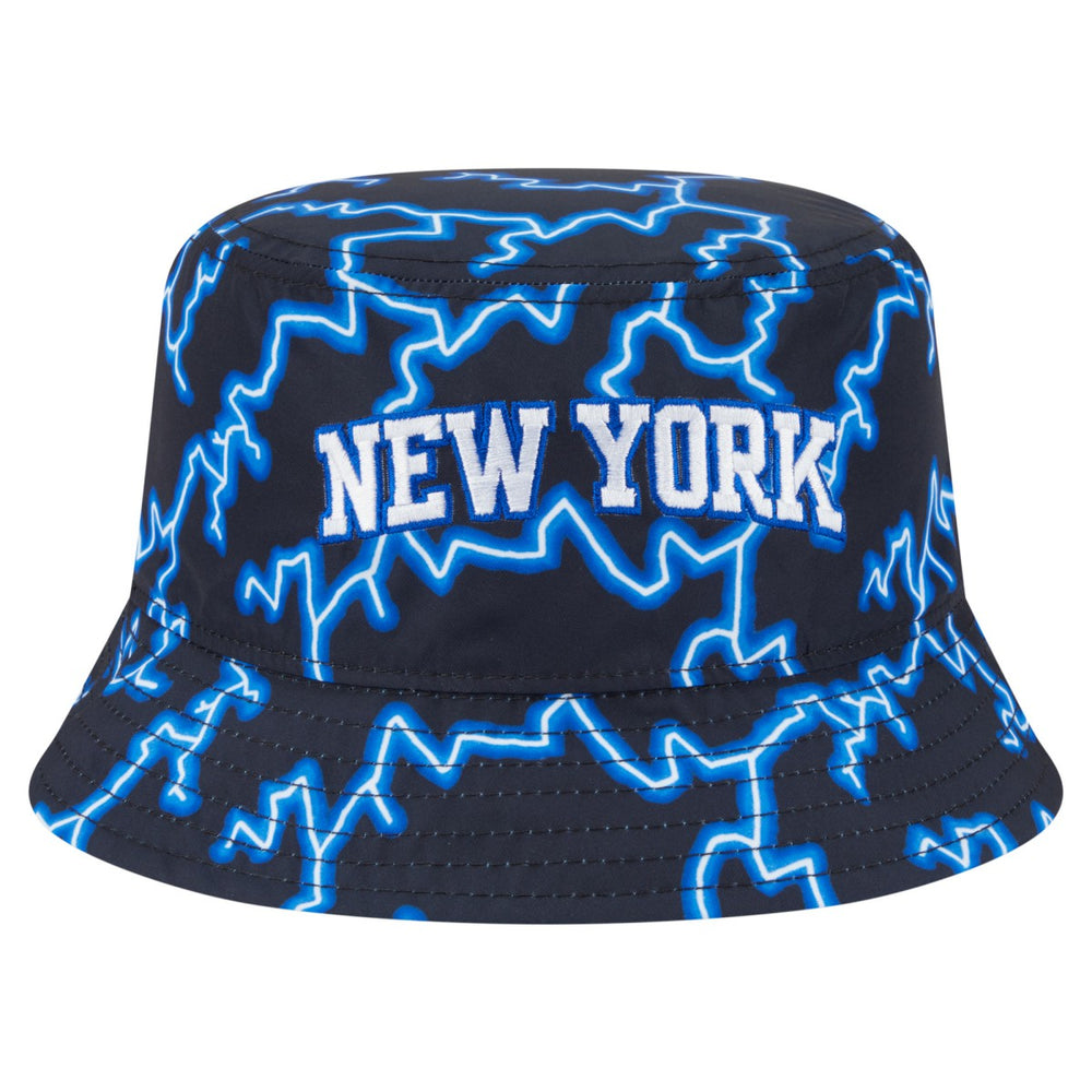 Black/Light Blue New York Knicks Summer Sun and Storm Reversible Bucket Hat | NBA