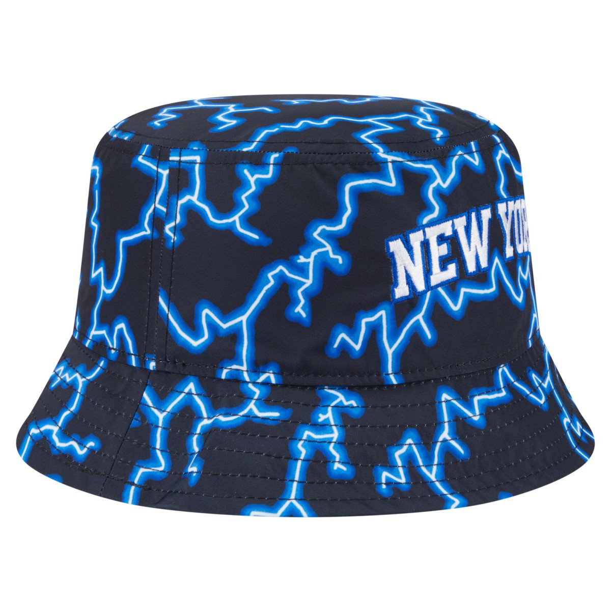Black/Light Blue New York Knicks Summer Sun and Storm Reversible Bucket Hat | NBA