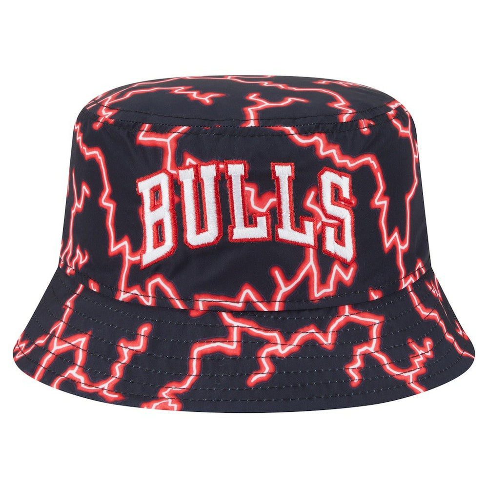 Black/Light Blue Chicago Bulls Summer Sun and Storm Reversible Bucket Hat | NBA