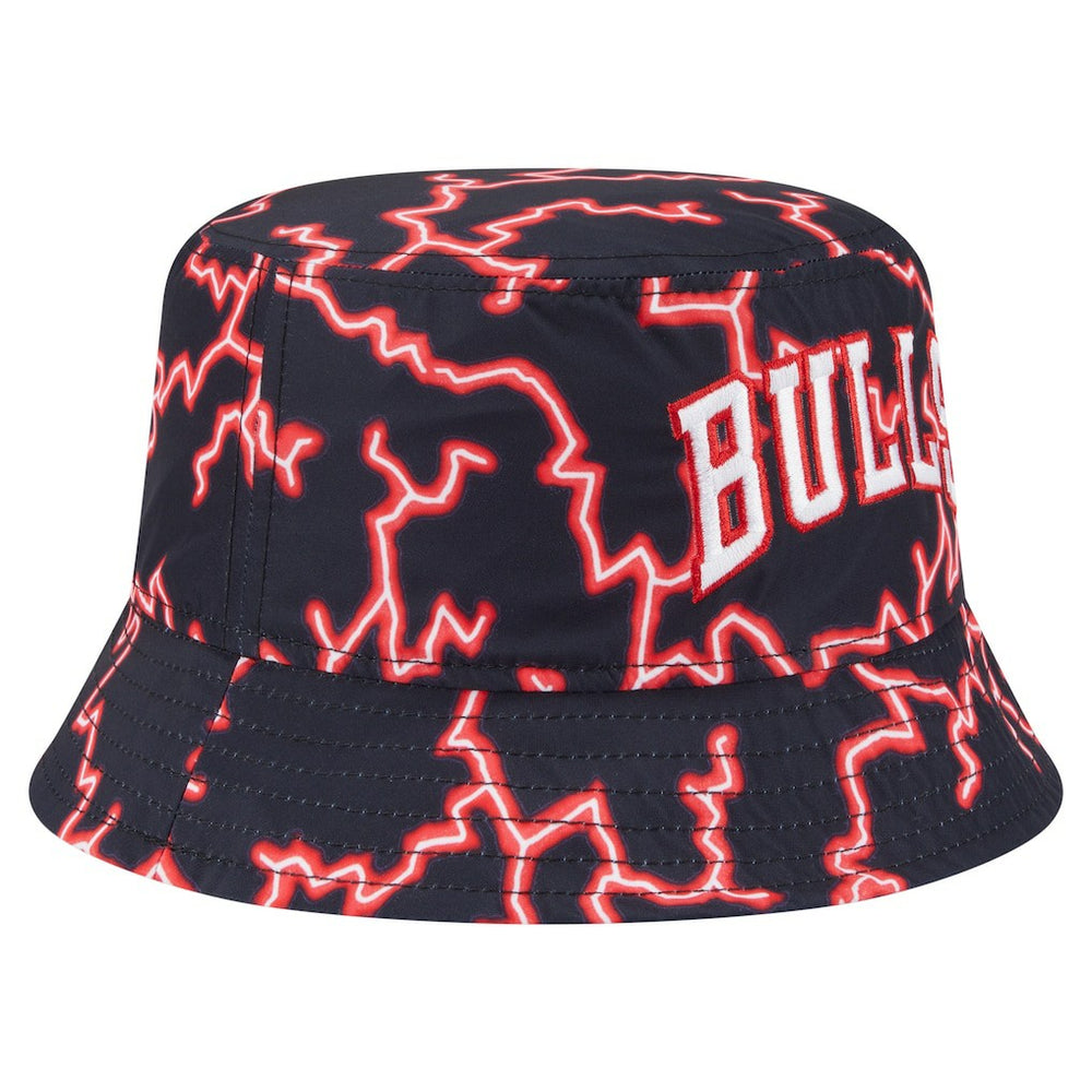 Black/Light Blue Chicago Bulls Summer Sun and Storm Reversible Bucket Hat | NBA